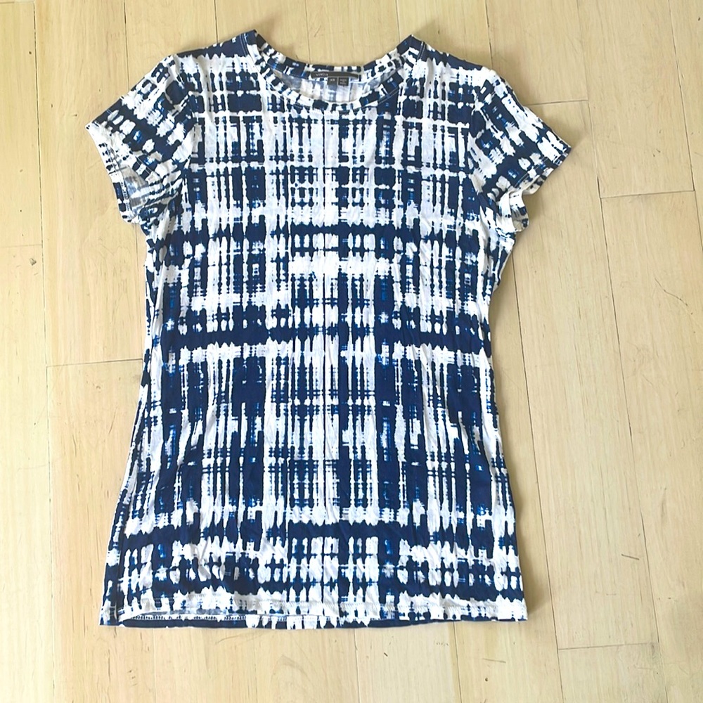 Vince XS cap sleeve tie dye cotton tee shirt